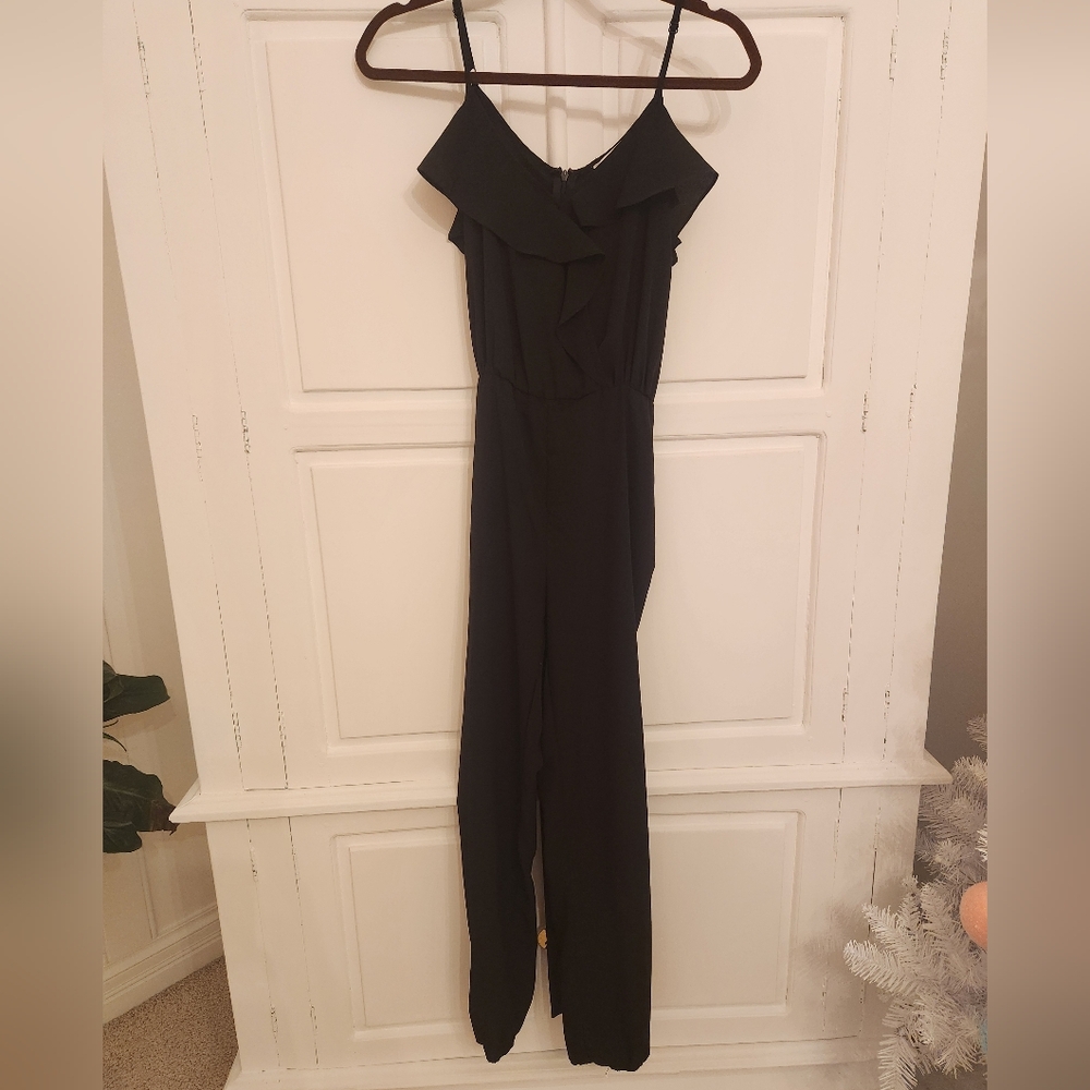 Sans Souci Black Ruffled Romper